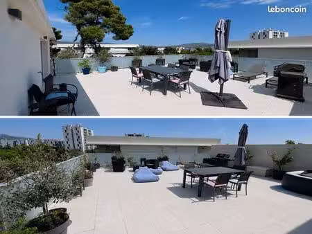 t3 61 m² + rooftop privatif 78 m² + terrasse 13 m² – dernier étage