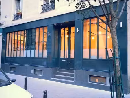 bureaux atypiques 120 m² avec 8 m de vitrine  ancienne boutique rénovée - coeur sentier 75