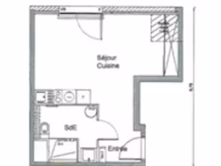 a louer - studio neuf avec parking bonniere sur seine