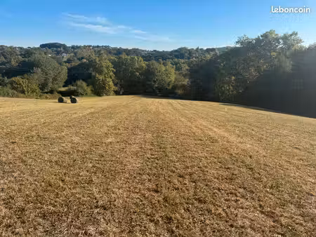 exclu villefranque au calme proche bourg beau terrain sud de 1058 m² vue campagne