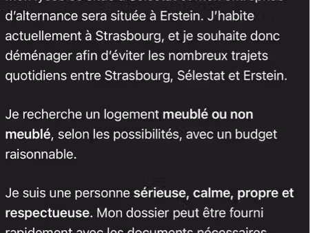 à la recherche d’un appartement à louer sur selestat