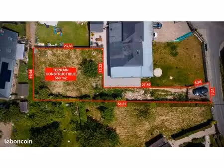 terrain grugny 560m2