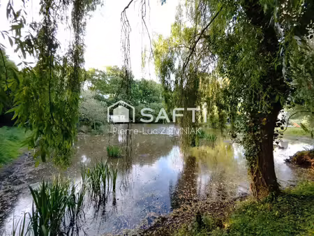 terrain de loisirs avec étang et mobil-home – 4100 m² clos à houssay (53360)