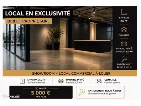 marly-le-roi – showroom / local commercial premium à louer – environ 250m2 / parking privé