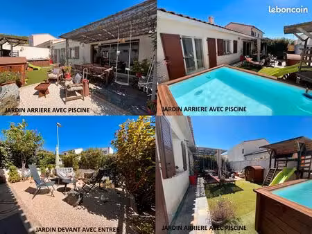 ? maison de plain-pied 2018 : 3 chambres  piscine  quartier crabit  269 000