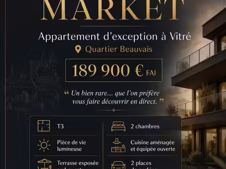 off market– vitré – quartier beauvais - 2 chambres