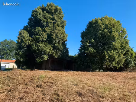 terrain avec batiment à restaurer