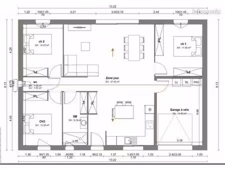 maison 4 pièces 87 m²