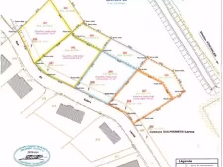 vente de 4 parcelles à bâtir - lotissement les perrières - nods