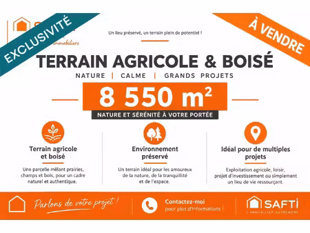 vente terrain 8550 m² assérac (44410)