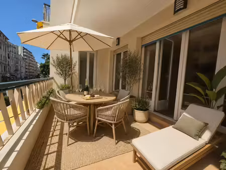 nice – carré d’or | 3 piéces renové  grande terrasse sud  à deux pas de la mer