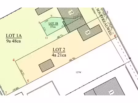 bouwgrond van 421 m² met vergunning en zuidgerichte tuin