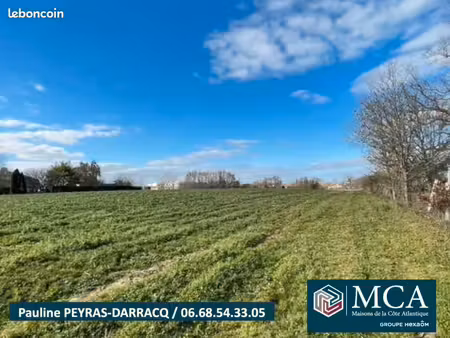 terrain 1 010 m² pomarez