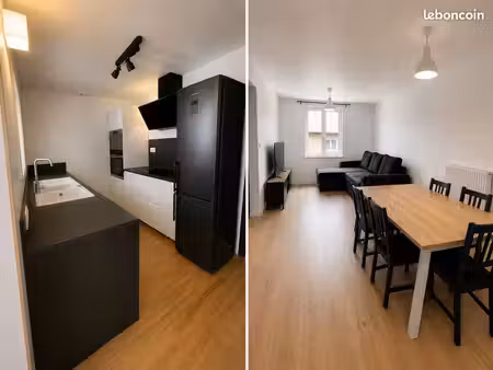 t3 meublé 59m² - refait à neuf – garage  jardin