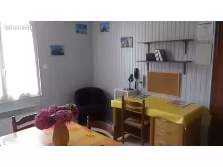 année scolaire  étudiant(e)  dieppe  f1 de 34m²  bureau  wifi  vue sur jardin