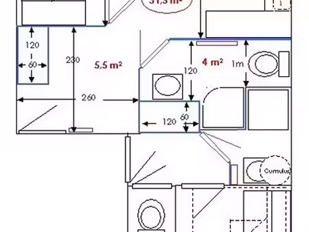 spécial investisseur -lot unique de 52m² divisé en 2 appartements (t2 + studio)