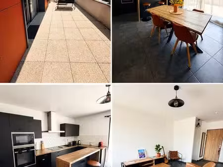 duplex t3 meublé de 78m² (90m² au sol) | terrasse 33 m² | garage box
