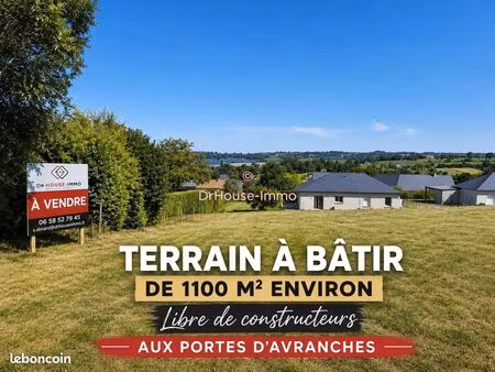 terrain 1100 m² avranches