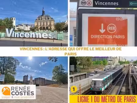 vente à terme occupée sur 120 mois - vincennes (94300)