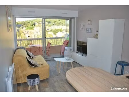 ? studio rénové avec balcon  parking et cave – vue dégagée sur la baie de tamaris