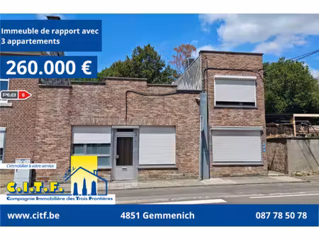 maison à vendre à rue de vaals 49-51-53 gemmenich (vbe54974)