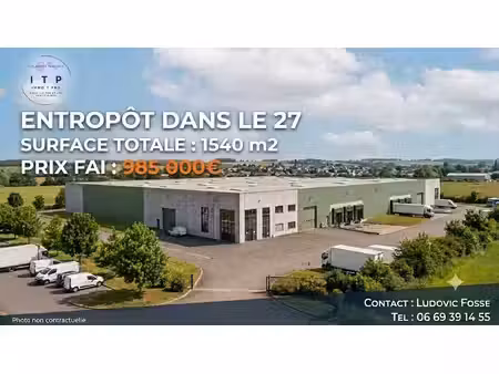 achat local commercial 1 540m² la saussaye 27370