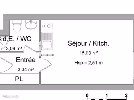 appartement 1 pièce 22 m²