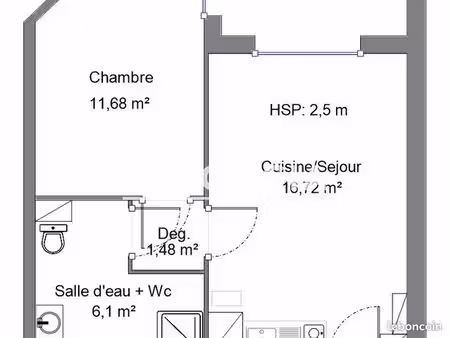 appartement 2 pièces 35 m²