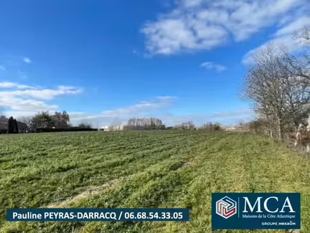 vente terrain 1010 m² à pomarez (40360)  60 500 €