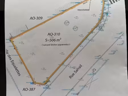 vente terrain à batir 506 m² à saint-just-en-chaussée (60130)  75 000 €
