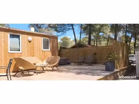 vente mobilhome dans domaîe boisé