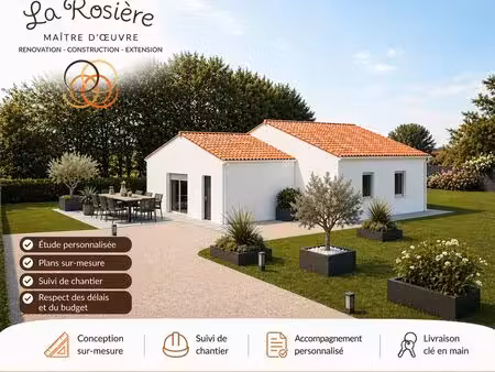 ? maison neuve de 92 m² à construire – 3 chambres – terrain de 607 m² – vars (16330)
