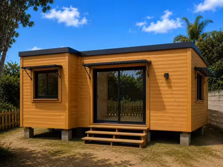 tiny house  bungalow  studio de jardin