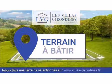 terrain à bâtir de 600 m² à salles (33)