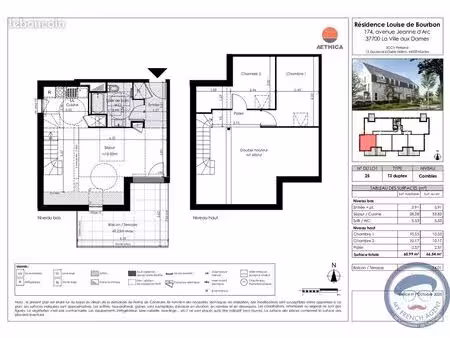 duplex 4 pièces 61 m²