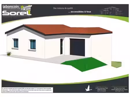 maison 81.95 m² avec terrain à septeme (38)
