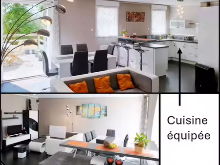 part loue t3 meublé de 71 m² avec terrasse en bois vu sur grand jardin