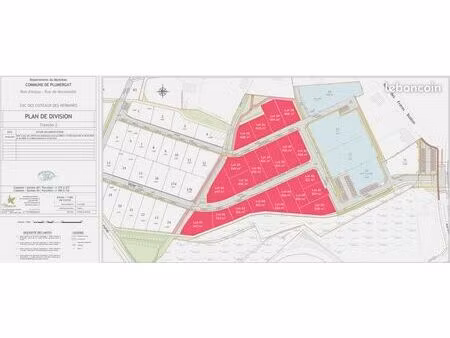 terrain 431 m² ploemel