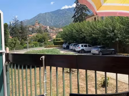 studio 34 m² vernet-les-bains - belle vue sur le canigou et le village balcon/terrasse - p