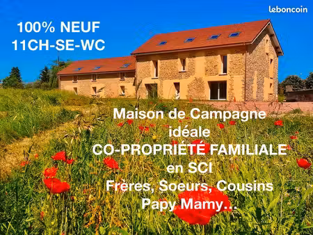 11ch-se-wc gde maison campagne pr co-propriété familiale frères soeurs cousins papy mamy..