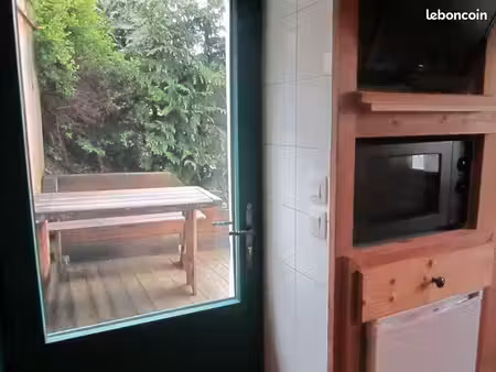 megeve studio meublé sympa avec terrasse et lave linge