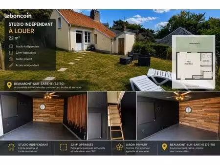 ? maisonnette meublée avec jardin privatif – sillé-le-guillaume