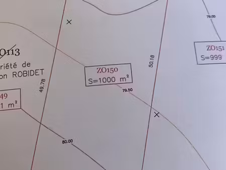 terrain 1000 m² lucheux
