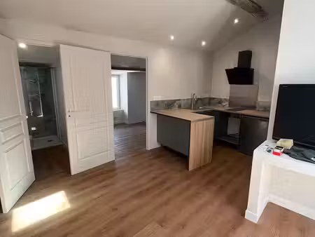 t2 entièrement rénové – centre-ville – terrasse – pac réversible – sans frais d'agence