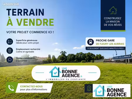 terrain constructible proche gare de fleury les aubrais