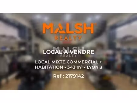 achat local commercial 343m²