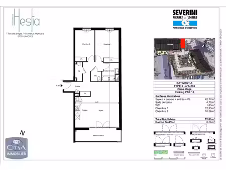 appartement à louer 3 pièces 72.81 m² - limoges (87) - 829€