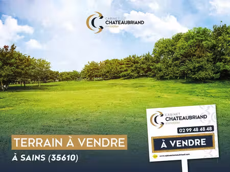achat terrain 3 649m² sains 35610