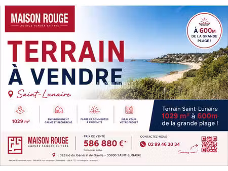 achat terrain 1 029m²