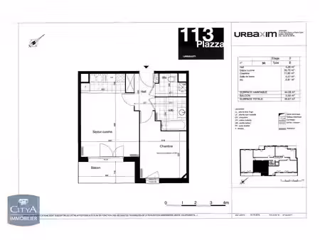 location appartement 2 pièces 44m² croix 59170
